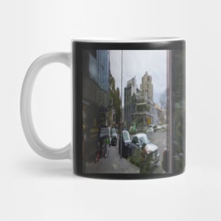 A dissolving city Mug
